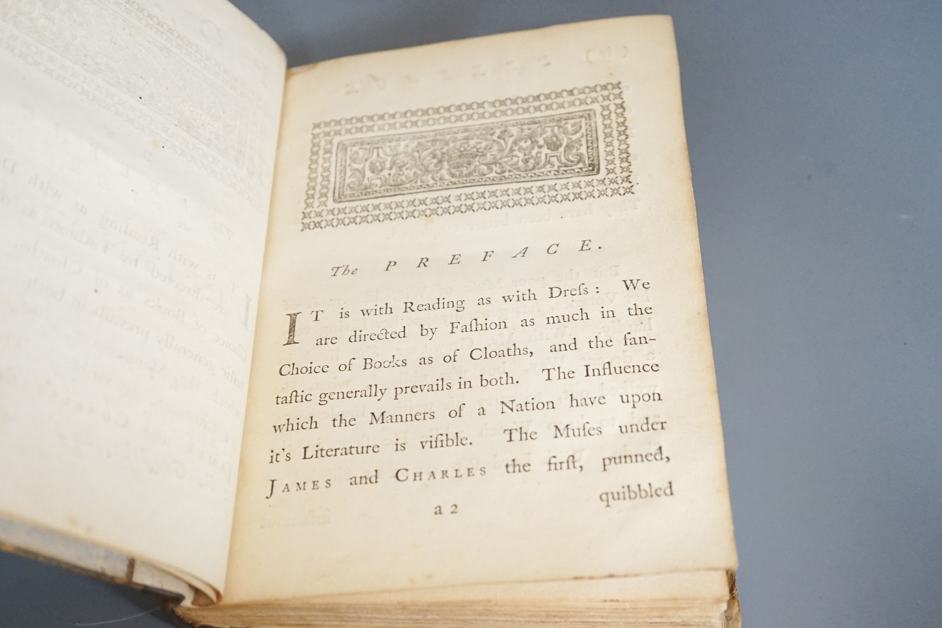 Langhorne, John - Poems on Several Occasions, small qto, quarter calf, lacking contents leaf, R. Griffiths, London [1760], Gay, John - The